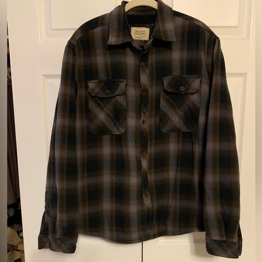 Boston Traders Mens XL Flannel, Fleece Lined on Bodice, Soft Lining on Arms
